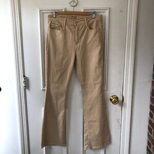 MOTHER Women's Flare Jeans in Tan